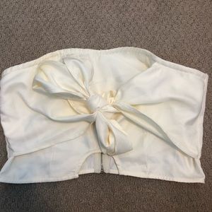 PRETTYLITTLETHING CREAM TUBE TOP